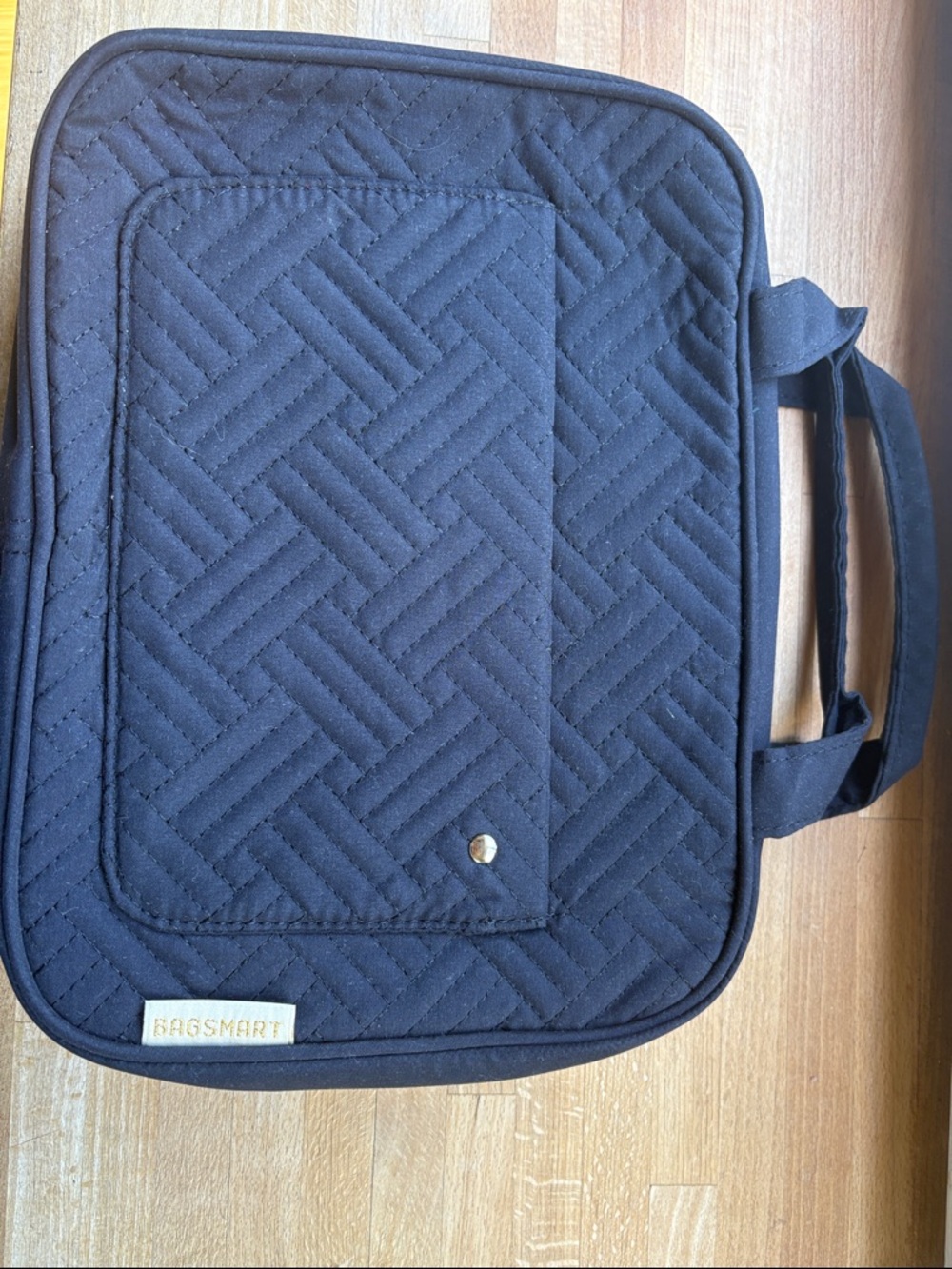 Bagsmart Quilted Black Travel bathroom Organizer Bag
